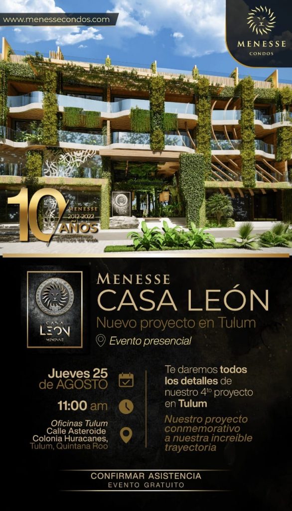 Lanzamiento de Casa León by Menesse/ 25 de agosto 10am