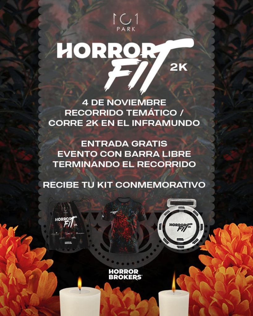 Asiste este viernes 4 de noviembre a la carrera HORROR FIT A LAS 6PM – iNSTALACIONES 101 PARK